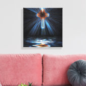 水に映る聖なる十字架 キャンバスプリント (インサイチュ (リビング))