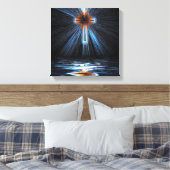 水に映る聖なる十字架 キャンバスプリント (インサイチュ (寝室))