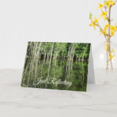 水に映考える木 カード (黄色い花)