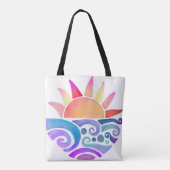 水に染まる夕日(モノグラム) トートバッグ (裏面)
