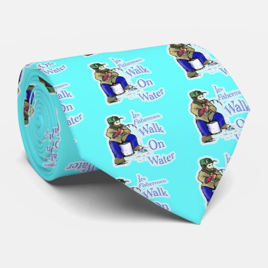 水に氷の漁師の歩行 ネクタイ (ロール)