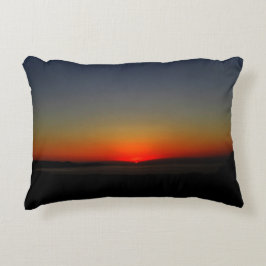 水に沈む夕日 アクセントクッション