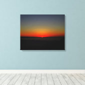 水に沈む夕日 キャンバスプリント (インサイチュ (ウッドフロア))