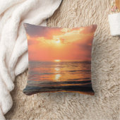 水に沈む夕日 クッション (ブランケット)
