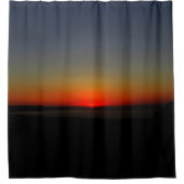 水に沈む夕日 シャワーカーテン (正面)