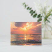 水に沈む夕日 シーズンポストカード (スタンド正面)