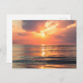 水に沈む夕日 シーズンポストカード (正面/裏面)