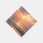 水に沈む夕日 スタンダードランチョンナプキン (角)