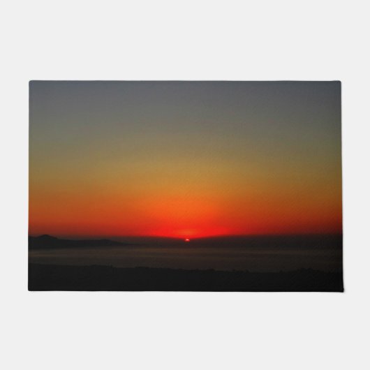 水に沈む夕日 ドアマット (正面)