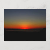 水に沈む夕日 ポストカード (正面)