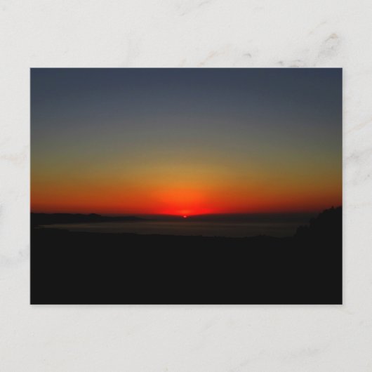 水に沈む夕日 ポストカード (正面)