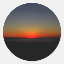 水に沈む夕日 ラウンドシール