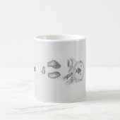 水に浮かぶコーヒーマグに浮かぶカワウソ コーヒーマグカップ (中央)