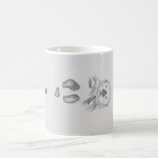 水に浮かぶコーヒーマグに浮かぶカワウソ コーヒーマグカップ (中央)