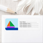 水に浮かぶ帆船 ラベル (インサイチュ)