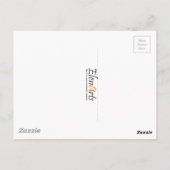 水に浮かぶ木製ボート ポストカード (裏面)