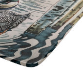 水に浮かぶ美しい黄褐色 カッティングボード (角)