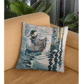 水に浮かぶ美しい黄褐色 クッション