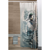 水に浮かぶ美しい黄褐色 シャワーカーテン