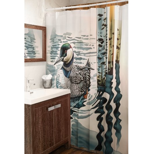 水に浮かぶ美しい黄褐色 シャワーカーテン