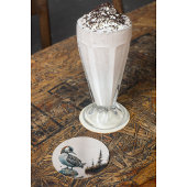 水に浮かぶ美しい黄褐色 スクエアペーパーコースター