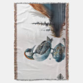 水に浮かぶ美しい黄褐色 スローブランケット (正面縦)