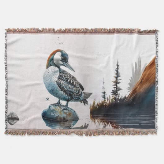 水に浮かぶ美しい黄褐色 スローブランケット (正面)