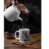 水に浮かぶ美しい黄褐色 ツートーンマグカップ