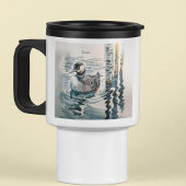 水に浮かぶ美しい黄褐色 トラベルマグ