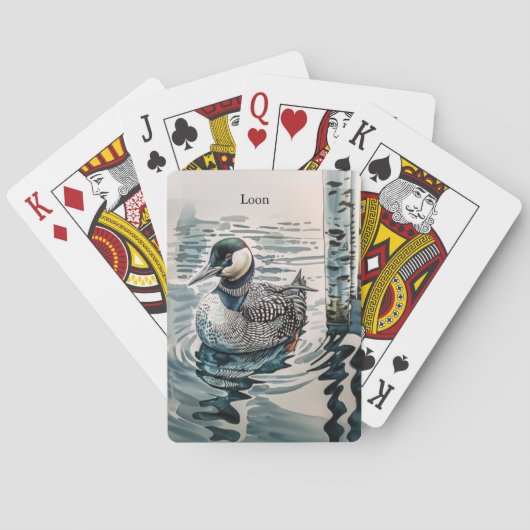 水に浮かぶ美しい黄褐色 トランプ (裏面)