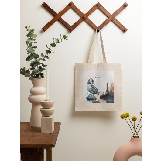 水に浮かぶ美しい黄褐色 トートバッグ