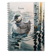 水に浮かぶ美しい黄褐色 ノートブック (正面)