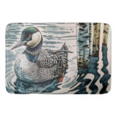 水に浮かぶ美しい黄褐色 バスマット (正面)