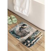 水に浮かぶ美しい黄褐色 バスマット