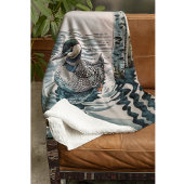 水に浮かぶ美しい黄褐色 フリースブランケット