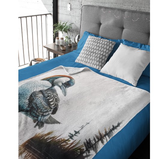 水に浮かぶ美しい黄褐色 フリースブランケット