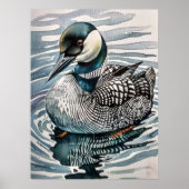 水に浮かぶ美しい黄褐色 ポスター (正面)