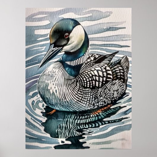 水に浮かぶ美しい黄褐色 ポスター (正面)