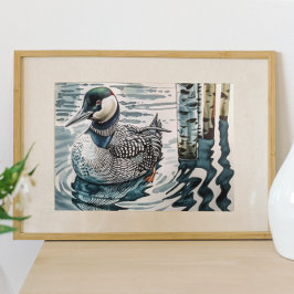 水に浮かぶ美しい黄褐色 ポスター