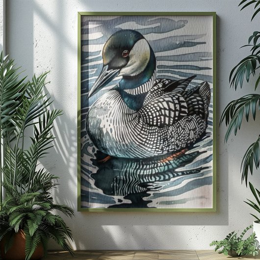 水に浮かぶ美しい黄褐色 ポスター