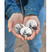 水に浮かぶ美しい黄褐色 缶バッジ