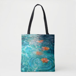 水に浮かぶ花 トートバッグ