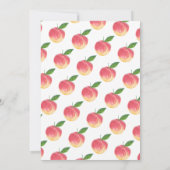 水に準備ポップ・アートのピーチ赤ちゃんシャワー 招待状 (裏面)