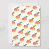 水に準備ポップ・アートのピーチ赤ちゃんシャワー 招待状 (裏面)