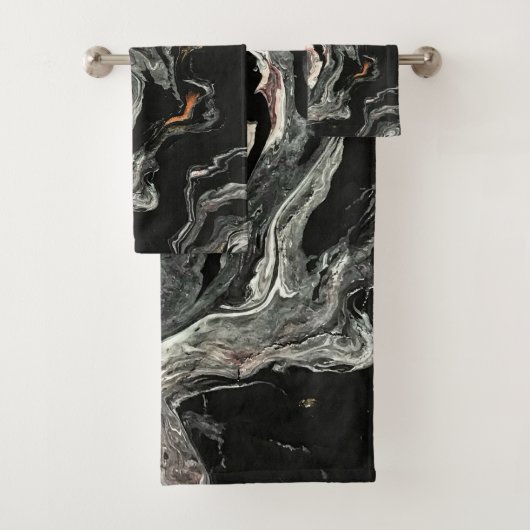 水に溶けた大理石 バスタオルセット (インサイチュ)