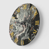 水に溶けた大理石 ラージ壁時計 (傾斜)