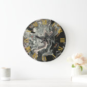 水に溶けた大理石 ラージ壁時計 (ホーム)