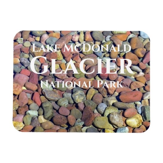 水に滑らかな石マクドナルド、氷河NP マグネット (横)