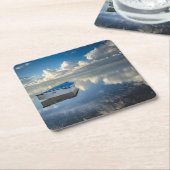 水に漕艇 スクエアペーパーコースター (アングル)