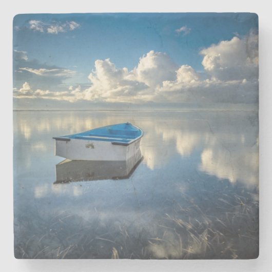 水に漕艇 ストーンコースター (正面)